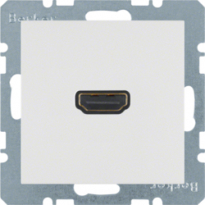 GNIAZDO HDMI Z PRZYŁĄCZEM 90° BIAŁY MAT S.1/B.3/B.7  - HAGER - 3315431909