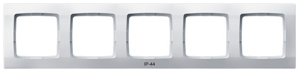 RAMKA PIĘCIOKROTNA DO ŁĄCZNIKÓW IP44 BIAŁY KARO - OSPEL - RH-5S/00