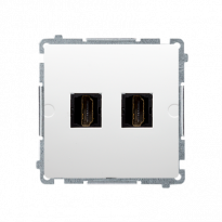 Gniazdo HDMI podwójne (moduł); biały - KONTAKT SIMON - BMGHDMI2.01/11