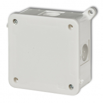 Puszka instalacyjna hermetyczna bez złączek 100x100mm ; biała - KARLIK - PHS-5