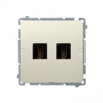 Gniazdo HDMI podwójne (moduł); beż - KONTAKT SIMON - BMGHDMI2.01/12