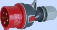 WTYCZKA PRZENOŚNA PROSTA 16A 400V 3P+N+Z IP44 WPP 16/5 TWIST - ELEKTROMET DZIERŻONIÓW - 922070