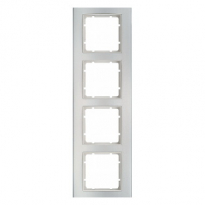 RAMKA POCZWÓRNA ALUMINIOWA BIAŁY B.3 - HAGER - 10143904