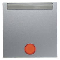 KLAWISZ Z 5 DOŁĄCZONYMI SOCZEWKAMI I POLEM OPISOWYM ALUMINIUM B.1/B.7 - HAGER - 16281404