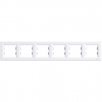 RAMKA SZEŚCIOKROTNA POZIOMA BIAŁY ASFORA - SCHNEIDER ELECTRIC - EPH5800621