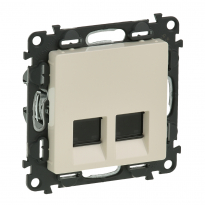 GNIAZDO 2XRJ45 KAT.6 UTP KREMOWE VALENA LIFE - LEGRAND - 753243