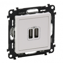 ŁADOWARKA PODWÓJNA USB BIAŁY VALENA LIFE - LEGRAND - 753112