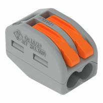 SZYBKOZŁĄCZKA 2X0,08-4MM2 Z DZWIGNIAMI CLASSIC SZARY WAGO  - WAGO - 222-412