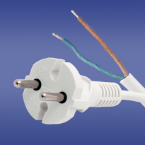 PRZEWÓD PRZYŁĄCZENIOWY 1,5M W-6 OMY SPZ 2X1 BIAŁY WTYCZKA PROSTA - ELEKTROPLAST OPATÓWEK - 51.941