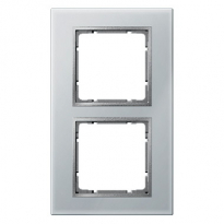 RAMKA PODWÓJNA SZKLANA ALUMINIOWY B.7 - HAGER - 10126414