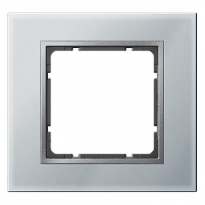 RAMKA POJEDYNCZA SZKLANA ALUMINIOWY B.7 - HAGER - 10116414