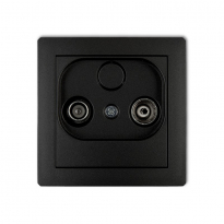 DECO: Mechanizm gn. abonencekiego RTV końcowe czarny mat. - KARLIK - 12DG2K