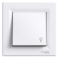 PRZYCISK ŚWIATŁO ZACISKI ŚRUBOWE 10AX 250V AC BIAŁY ASFORA - SCHNEIDER ELECTRIC - EPH0900121
