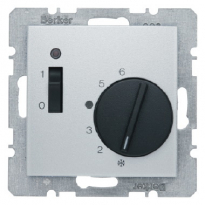 REGULATOR TEMPERATURY POMIESZCZENIA 24V Z ZESTYKIEM ZWIERNYM ELEMENTEM CENTRALNYM I ŁĄCZNIKIEM ALU B.KWADRAT/B.3/B.7 - HAGER - 20311404
