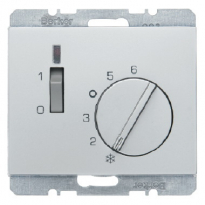 REGULATOR TEMPERATURY POMIESZCZENIA 24V Z ZESTYKIEM ZWIERNYM ELEMENTEM CENTRALNYM I ŁĄCZNIKIEM STAL SZLACHETNA LAKIEROWANA K.5 - HAGER - 20317104