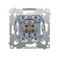 Przycisk podwójny zwierny (mechanizm) 10AX, 250V~, szybkozłącza - KONTAKT SIMON - SP2M