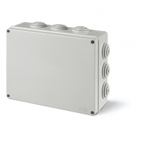 PUSZKA NATYNK 120X80X50MM Z DŁAWNICAMI IP55 SZARY SCABOX - SCAME - 685.005