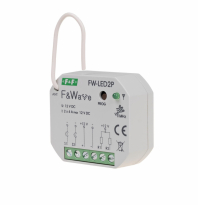 Radiowy dwukanałowy sterownik LED 12V - montaż PDT 10÷16V DC - F&F - FW-LED2P