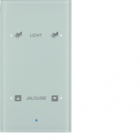SENSOR SZKLANY DOTYKOWY PODWÓJNY KONFIGUROWALNY SZKŁO BIAŁE TS  - HAGER - 75142930