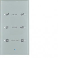 SENSOR SZKLANY DOTYKOWY POTRÓJNY KONFIGUROWALNY SZKŁO ALU TS  - HAGER - 75143134