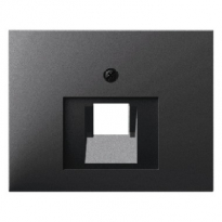 ELEMENT CENTRALNY DO GNIAZDA PRZYŁĄCZENIOWEGO UAE POJEDYNCZEGO ANTRACYT MAT LAKIEROWANY K.1 - HAGER - 14077006
