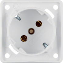 GNIAZDO SCHUKO 45° MECHANIZM BIAŁY MAT INTEGRO FLOW  - HAGER - 841852522