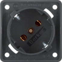 GNIAZDO SCHUKO 45° MECHANIZM ANTRACYT MAT INTEGRO FLOW  - HAGER - 841852525