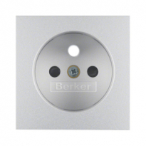 ELEMENT CENTRALNY DO GNIAZDA Z UZIEMIENIEM Z PRZYSŁONAMI ALUMINIUM MAT LAKIEROWANY B.KWADRAT/B.7 - HAGER - 3965768994