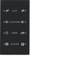 SENSOR DOTYKOWY POCZWÓRNY KONFIGUROWALNY CZARNY SZKŁO R.3  - HAGER - 75144155