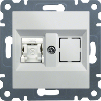 GNIAZDO KOMPUTEROWE POJEDYNCZE RJ45 KAT. 5E FTP BIAŁY LUMINA - HAGER - WL2130