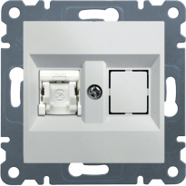 GNIAZDO 1XRJ45 KAT.6 UTP BIAŁY LUMINA 2 - HAGER - WL2150