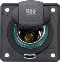 GNIAZDO ZASILAJĄCE 24V SAMOCHODOWE ANTRACYT MAT MECHANIZM INTEGRO  - HAGER - 945702505