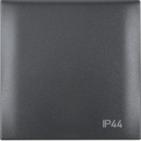RAMKA Z POKRYWĄ Z NADRUKIEM "IP44" ANTRACYT MAT INTEGRO FLOW - HAGER - 918282595