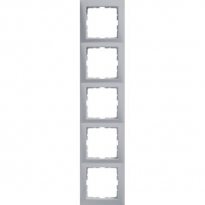 RAMKA PIĘCIOKROTNA ALUMINIUM MAT LAKIEROWANY B.KWADRAT - HAGER - 5310158994