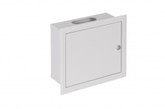 ROZDZIELNIA MODUŁOWA METAL NATYNK 12 MODUŁÓW IP31 310X265X130 BIAŁY Z ZAMKIEM  - SABAJ - RP 12 Z