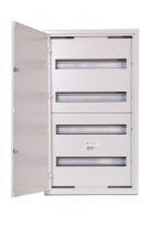 ROZDZIELNIA MODUŁOWA METAL NATYNK 72 MODUŁY 4X18 IP30 440X755X132 BIAŁY Z ZAMKIEM - SABAJ - NRPSM 72 (4X18) Z