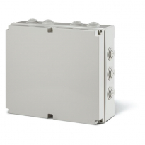 PUSZKA NATYNK 460X380X130MM Z DŁAWNICAMI IP55 SZARY SCABOX - SCAME - 685.011