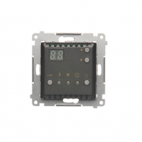 Regulator temperatury z wyświetlaczem z czujnikiem wewnętrznym (moduł) 16(2) A, 230V~; antracyt - KONTAKT SIMON - DTRNW.01/48