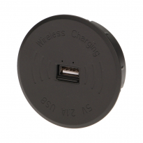 ŁADOWARKA BEZPRZEWODOWA Z PORTEM USB, CZARNA. - ORNO - OR-AE-1367/B