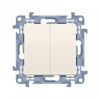 Łącznik świecznikowy z podświetleniem LED i do wersji IP44 (moduł) 10AX, 250V~, zaciski śrubowe; krem  !Posiada wkładkę uszczelniającą pod klawisze - KONTAKT SIMON - CW5BL.01/41