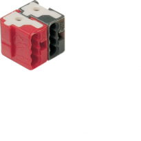 ZACISK SYSTEMOWY 2 BIEGUNOWY (CZERWONY/CZARNY) - HAGER - TG008