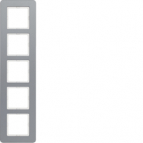 RAMKA PIĘCIOKROTNA, ALUMINIUM Q.7 . - HAGER - 10156074