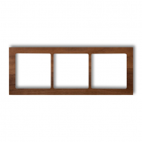 DECO; Ramka uniwersalna 3-krotna - drewno (orzech amerykański) - KARLIK - DRD-3E
