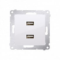 ŁADOWARKA 2XUSB 2.1A 5V DC 230V BIAŁY SIMON 54 - KONTAKT SIMON - DC2USB.01/11