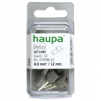 KOŃCÓWKA TULEJKOWA TWIN 4,0/12 SZARA 10 SZT. - HAUPA - 270796/10/B