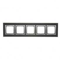 Ramka 5-krotna Nature-Metal, INOX YIN, IP20/IP44* (*IP44-należy zastosować zestaw uszczelek DUN5) - KONTAKT SIMON - DRN5/78