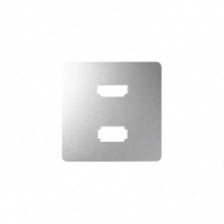 Pokrywa do gniazda USB+HDMI; aluminium - KONTAKT SIMON - 8201095-093
