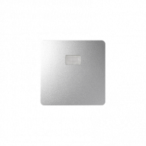 Klawisz z okienkiem - możliwość umieszczenia piktogramów do mechanizmów serii 75; aluminium - KONTAKT SIMON - 82013-93