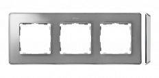 Ramka 3-krotna, Detail SELECT-metal, ALUMINIUM / podstawa Chrom - KONTAKT SIMON - 8201630-093