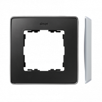 Ramka 1-krotna, Detail SELECT-metal, GRAFIT / podstawa Aluminium - KONTAKT SIMON - 8201610-240